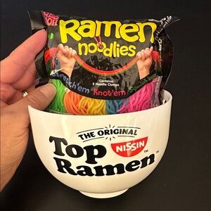 NEEDOH bundle Nee Doh Ramen Noodlies Stretchy & Top Ramen bowl to store them in